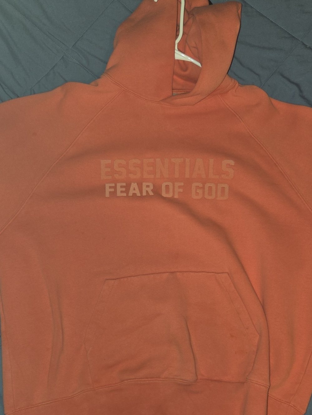 Fear of God Essentials Orange Pullover Hoodie